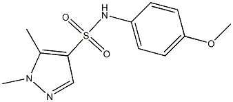 N-(4-methoxyphenyl)-1,5-dimethylpyrazole-4-sulfonamide Struktur