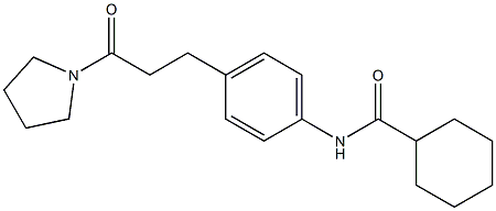 N-[4-(3-oxo-3-pyrrolidin-1-ylpropyl)phenyl]cyclohexanecarboxamide Struktur