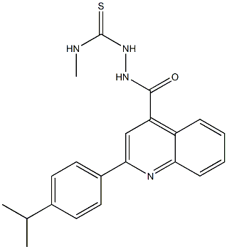 1-methyl-3-[[2-(4-propan-2-ylphenyl)quinoline-4-carbonyl]amino]thiourea Struktur