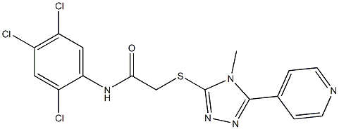 2-[(4-methyl-5-pyridin-4-yl-1,2,4-triazol-3-yl)sulfanyl]-N-(2,4,5-trichlorophenyl)acetamide Struktur