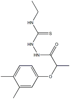 1-[2-(3,4-dimethylphenoxy)propanoylamino]-3-ethylthiourea Struktur