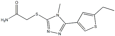 2-[[5-(5-ethylthiophen-3-yl)-4-methyl-1,2,4-triazol-3-yl]sulfanyl]acetamide Struktur