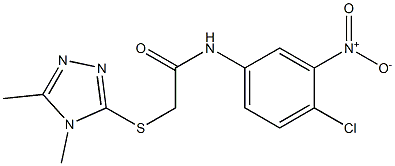 N-(4-chloro-3-nitrophenyl)-2-[(4,5-dimethyl-1,2,4-triazol-3-yl)sulfanyl]acetamide Struktur