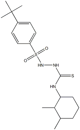 1-[(4-tert-butylphenyl)sulfonylamino]-3-(2,3-dimethylcyclohexyl)thiourea Struktur