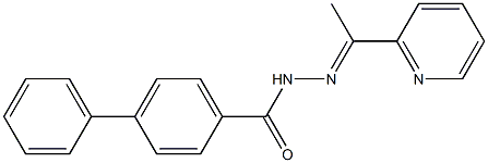 4-phenyl-N-[(E)-1-pyridin-2-ylethylideneamino]benzamide Struktur