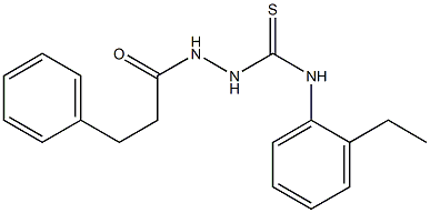 1-(2-ethylphenyl)-3-(3-phenylpropanoylamino)thiourea Struktur