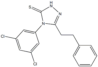 4-(3,5-dichlorophenyl)-3-(2-phenylethyl)-1H-1,2,4-triazole-5-thione Struktur