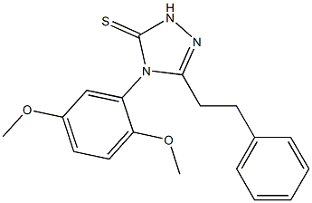 4-(2,5-dimethoxyphenyl)-3-(2-phenylethyl)-1H-1,2,4-triazole-5-thione Struktur