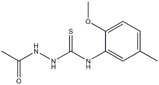 1-acetamido-3-(2-methoxy-5-methylphenyl)thiourea Struktur