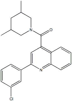 [2-(3-chlorophenyl)quinolin-4-yl]-(3,5-dimethylpiperidin-1-yl)methanone Struktur