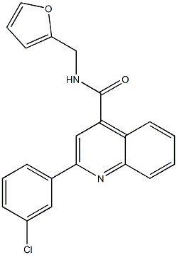 2-(3-chlorophenyl)-N-(furan-2-ylmethyl)quinoline-4-carboxamide Struktur