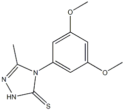 4-(3,5-dimethoxyphenyl)-3-methyl-1H-1,2,4-triazole-5-thione Struktur