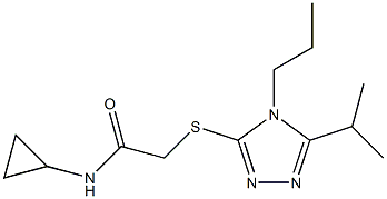 N-cyclopropyl-2-[(5-propan-2-yl-4-propyl-1,2,4-triazol-3-yl)sulfanyl]acetamide Struktur