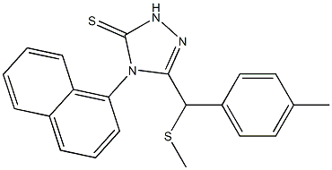 3-[(4-methylphenyl)methylsulfanylmethyl]-4-naphthalen-1-yl-1H-1,2,4-triazole-5-thione Struktur