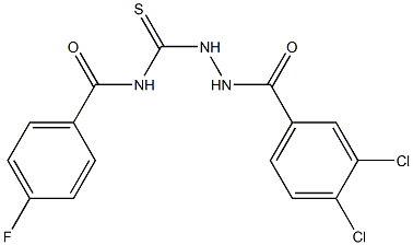 N-[[(3,4-dichlorobenzoyl)amino]carbamothioyl]-4-fluorobenzamide Struktur