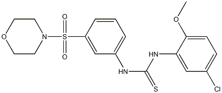 1-(5-chloro-2-methoxyphenyl)-3-(3-morpholin-4-ylsulfonylphenyl)thiourea Struktur