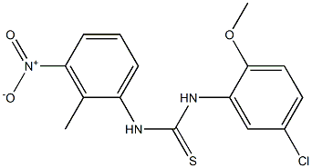 1-(5-chloro-2-methoxyphenyl)-3-(2-methyl-3-nitrophenyl)thiourea Struktur