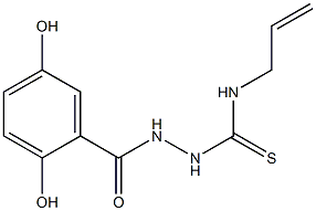 1-[(2,5-dihydroxybenzoyl)amino]-3-prop-2-enylthiourea Struktur