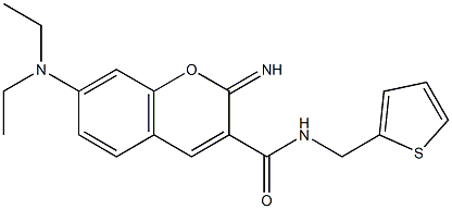 7-(diethylamino)-2-imino-N-(thiophen-2-ylmethyl)chromene-3-carboxamide Struktur