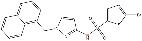 5-bromo-N-[1-(naphthalen-1-ylmethyl)pyrazol-3-yl]thiophene-2-sulfonamide Struktur