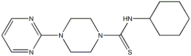 N-cyclohexyl-4-pyrimidin-2-ylpiperazine-1-carbothioamide Structure