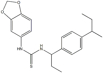 1-(1,3-benzodioxol-5-yl)-3-[1-(4-butan-2-ylphenyl)propyl]thiourea Struktur