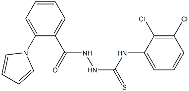 1-(2,3-dichlorophenyl)-3-[(2-pyrrol-1-ylbenzoyl)amino]thiourea Struktur