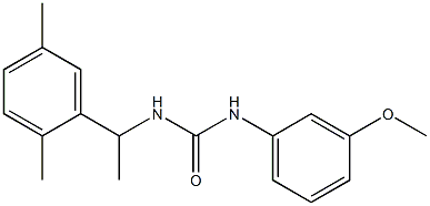 1-[1-(2,5-dimethylphenyl)ethyl]-3-(3-methoxyphenyl)urea Struktur