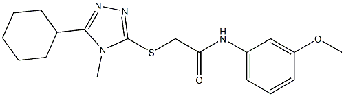 2-[(5-cyclohexyl-4-methyl-1,2,4-triazol-3-yl)sulfanyl]-N-(3-methoxyphenyl)acetamide Struktur