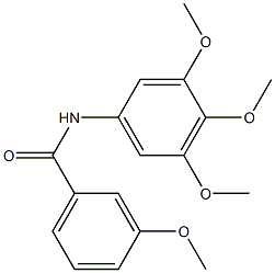 3-methoxy-N-(3,4,5-trimethoxyphenyl)benzamide Struktur