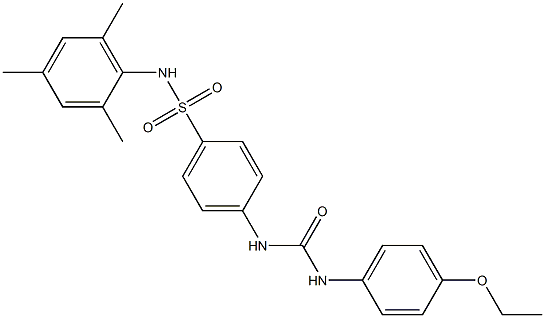 1-(4-ethoxyphenyl)-3-[4-[(2,4,6-trimethylphenyl)sulfamoyl]phenyl]urea Struktur