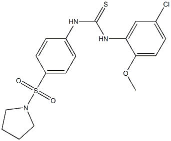 1-(5-chloro-2-methoxyphenyl)-3-(4-pyrrolidin-1-ylsulfonylphenyl)thiourea Struktur