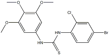 1-(4-bromo-2-chlorophenyl)-3-(3,4,5-trimethoxyphenyl)thiourea Struktur