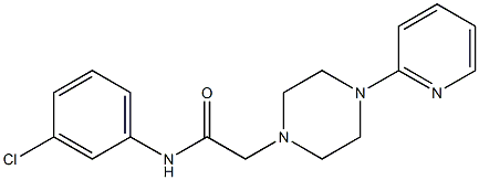 N-(3-chlorophenyl)-2-(4-pyridin-2-ylpiperazin-1-yl)acetamide Struktur