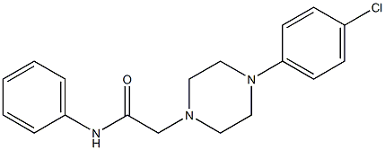 2-[4-(4-chlorophenyl)piperazin-1-yl]-N-phenylacetamide Struktur