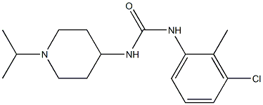 1-(3-chloro-2-methylphenyl)-3-(1-propan-2-ylpiperidin-4-yl)urea Struktur