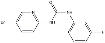 1-(5-bromopyridin-2-yl)-3-(3-fluorophenyl)urea Struktur