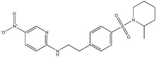 N-[2-[4-(2-methylpiperidin-1-yl)sulfonylphenyl]ethyl]-5-nitropyridin-2-amine Struktur