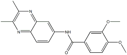 N-(2,3-dimethylquinoxalin-6-yl)-3,4-dimethoxybenzamide Struktur