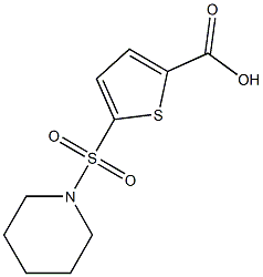 5-piperidin-1-ylsulfonylthiophene-2-carboxylic acid Struktur