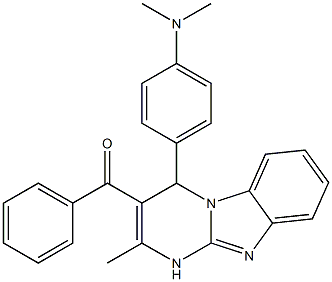 [4-[4-(dimethylamino)phenyl]-2-methyl-1,4-dihydropyrimido[1,2-a]benzimidazol-3-yl]-phenylmethanone Struktur