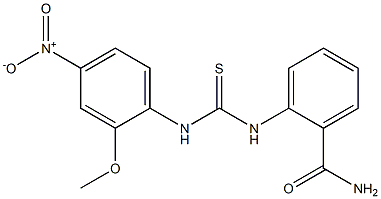 2-[(2-methoxy-4-nitrophenyl)carbamothioylamino]benzamide Struktur