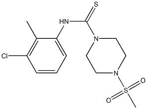 N-(3-chloro-2-methylphenyl)-4-methylsulfonylpiperazine-1-carbothioamide Struktur