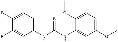 1-(3,4-difluorophenyl)-3-(2,5-dimethoxyphenyl)thiourea Struktur