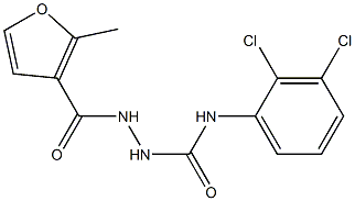 1-(2,3-dichlorophenyl)-3-[(2-methylfuran-3-carbonyl)amino]urea Struktur