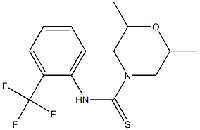 2,6-dimethyl-N-[2-(trifluoromethyl)phenyl]morpholine-4-carbothioamide Struktur