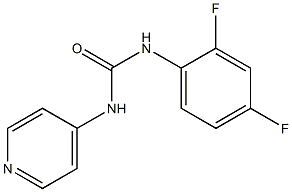 1-(2,4-difluorophenyl)-3-pyridin-4-ylurea Struktur