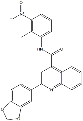 2-(1,3-benzodioxol-5-yl)-N-(2-methyl-3-nitrophenyl)quinoline-4-carboxamide Struktur