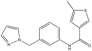 5-methyl-N-[3-(pyrazol-1-ylmethyl)phenyl]thiophene-3-carboxamide Struktur