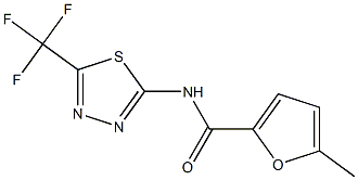 5-methyl-N-[5-(trifluoromethyl)-1,3,4-thiadiazol-2-yl]furan-2-carboxamide Struktur